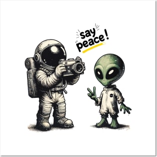 Astronaut - Say Peace Posters and Art